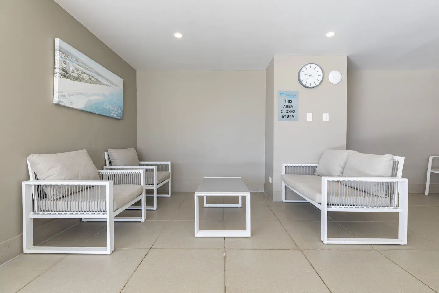 Resort swimming pool with tropical gardens at Chateau Royale, Cotton Tree Maroochydore